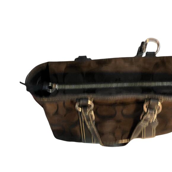 Vintage COACH Signature Black Jacquard Canvas Gallery Satchel Tote K05J-6234 - Picture 9 of 10